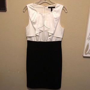 BCBG Maxazria Black & White Midi Dress